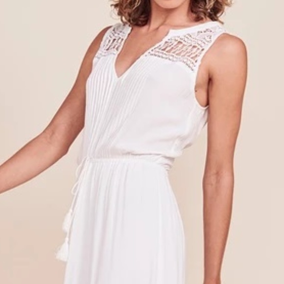 SOLD BB Dakota Ivory Lace Detail Long Maxi Dress - Picture 4 of 6